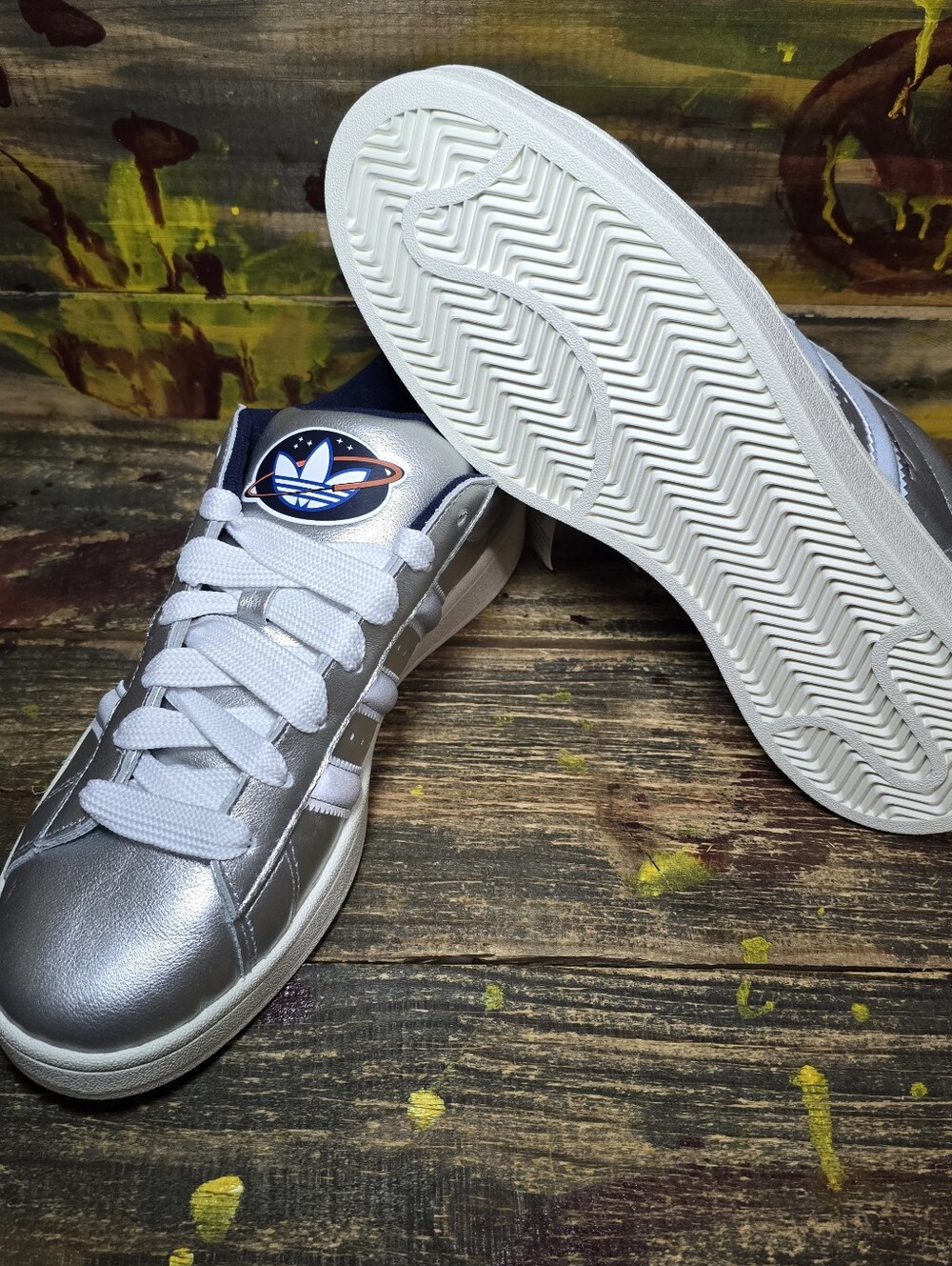 adidas Originals Campus 00s Houston Space Silver Metallic KJ3830‎ Men's Size 11 - Picture 7 of 9